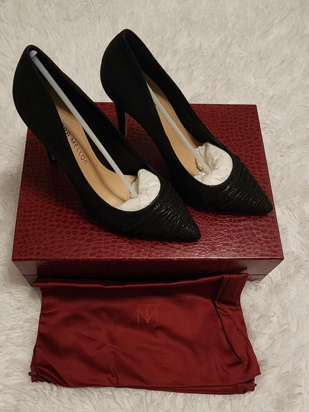 Tamara Mellon Metallic Suede Pumps